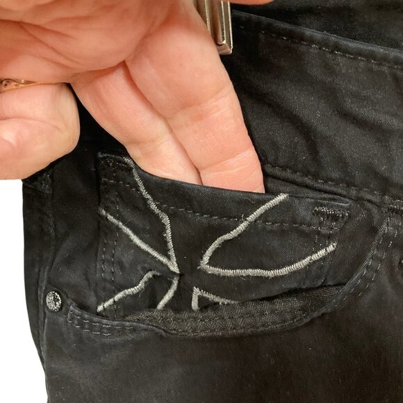 Habitual Black Jeans, Size 28, Skinny Straight Leg, Stretchy Soft Brushed Cotton - Picture 5 of 12